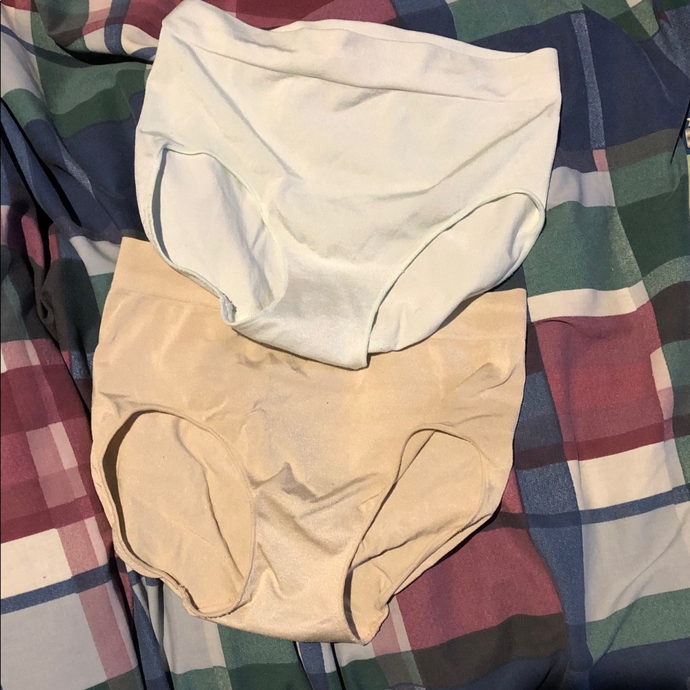 Carole Hochman White and Tan Panties small